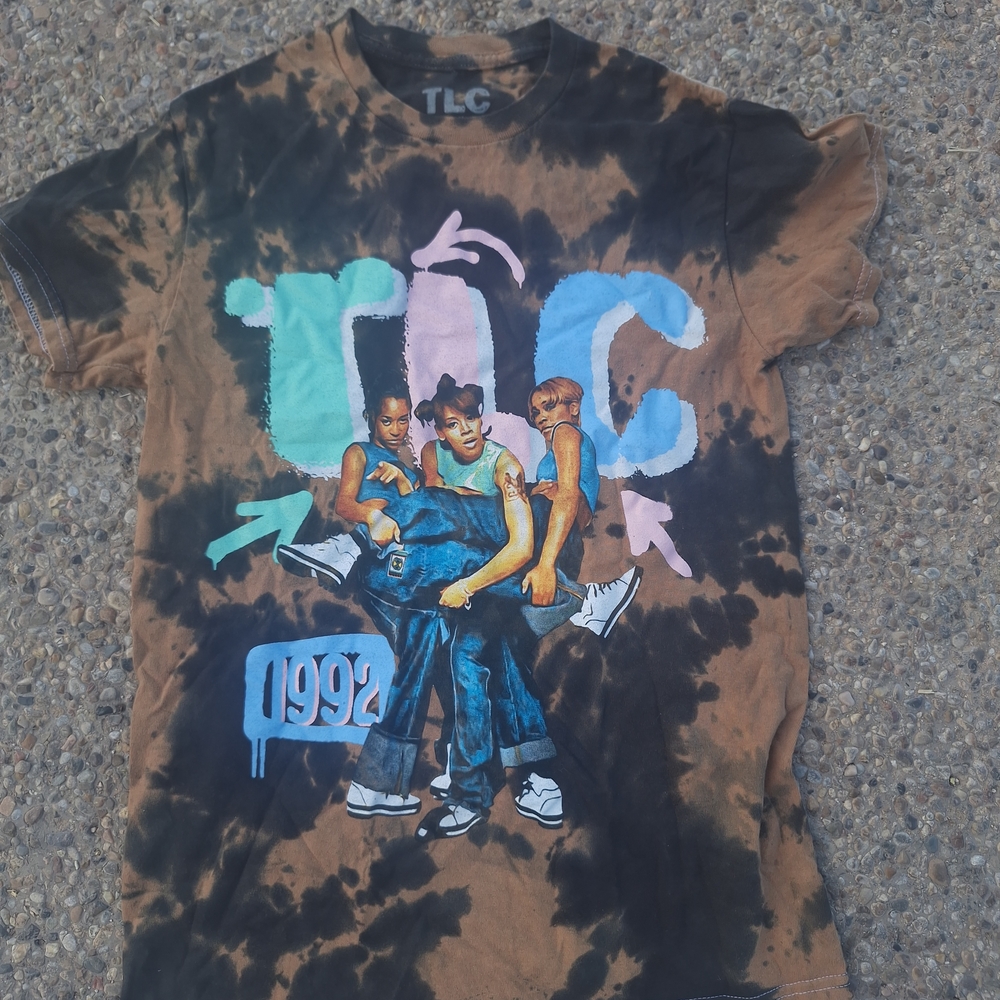 TLC Black and Brown Tie-Dye T-Shirt